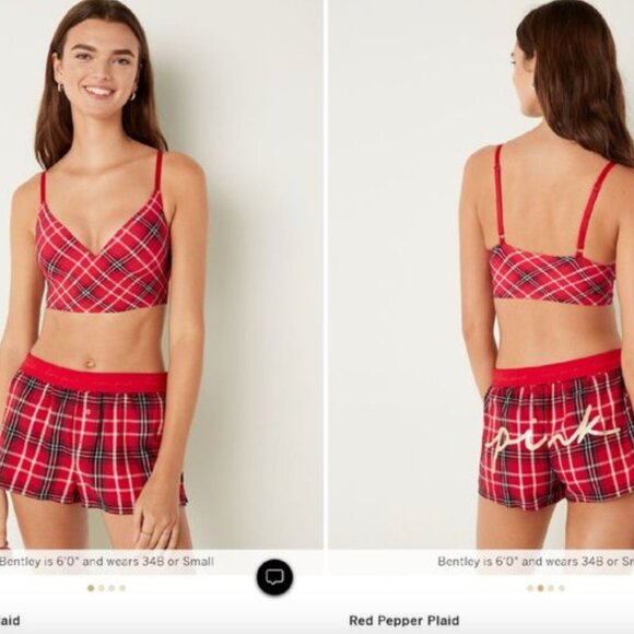 NWT PINK Victoria Secret Loungin Wireless Push-Up Bra - M NWT - Picture 9 of 13